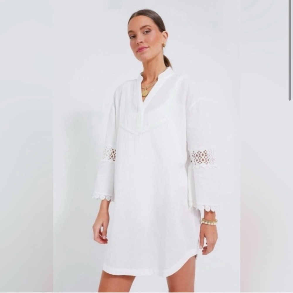 Tuckernuck White Crochet Trim Swim Cover-Up